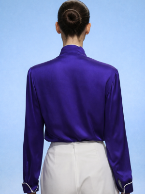 SS26-8003B CAMISA CUELLO V ORIGAMI